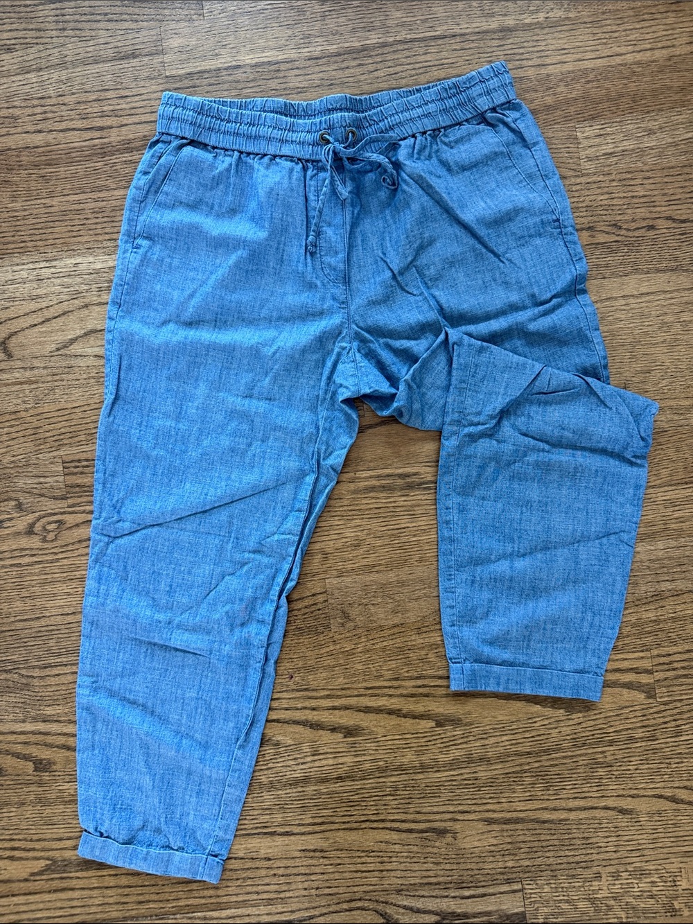 J. Crew Light Blue Cropped Drawstring Ankle Pants